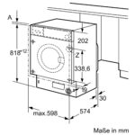 Bosch Serie 8 Einbau-Waschmaschine WIW28443 8 kg 1400 UpM Frontlader EEK C – Bild 8