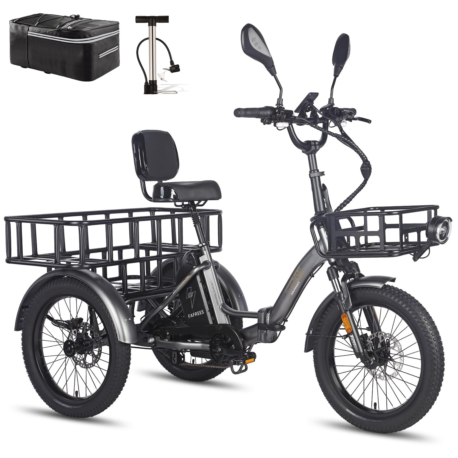 7199pxJhx6L Fafrees F20 Mate E-Bike Dreirad Erwachsene 20 Zoll 48V 23,45Ah 65Nm Motor 180kg COC-Zertifiziert – Bild 1