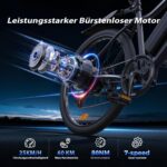 Finbike E-Bike 26 Zoll Elektrofahrrad 36V 10.4Ah Akku 60km Reichweite 7-Gang Mountainbike – Bild 3