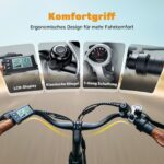 Finbike Elektrofahrrad 26 Zoll E-Bike 36V 13Ah 250W Motor 90km Reichweite 7-Gang Damen Herren – Bild 6