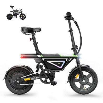 Finbike Klapprad E-Bike 14 Zoll 36V 12Ah 250W Faltbar Kompakt 3 Fahrmodi 25km/h 3h Schnellladung