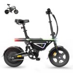 Finbike E Bike Klapprad 14 Zoll, 12Ah Akku, 250W Motor, APP-Steuerung, 50km Reichweite