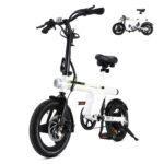 Finbike Elektrofahrrad Klappbar 14 Zoll, 250W Motor, 7.8Ah Akku, 25 km/h, kompaktes E-Bike Klapprad