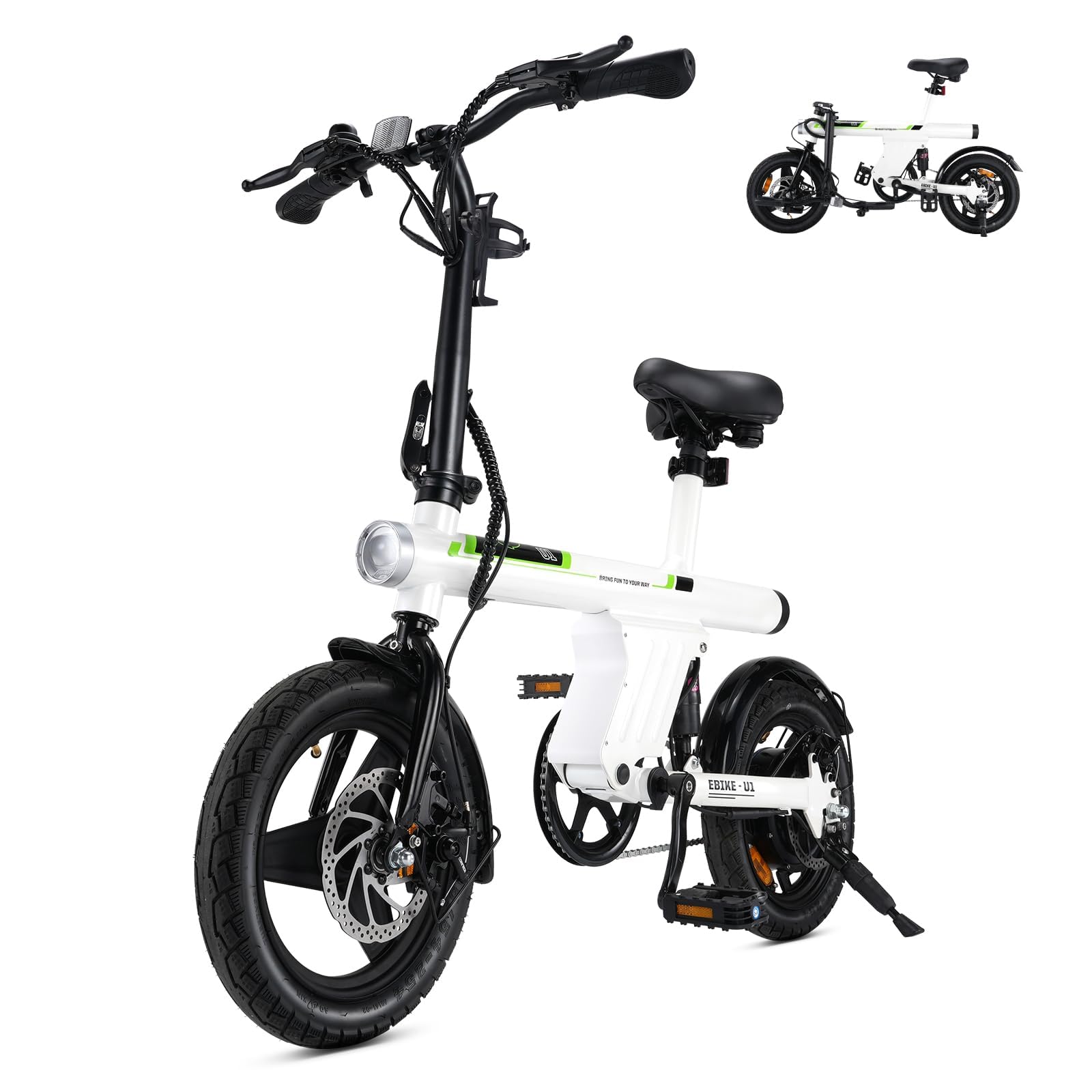 71VKF1O0zsL Finbike Elektrofahrrad Klappbar 14 Zoll, 250W Motor, 7.8Ah Akku, 25 km/h, kompaktes E-Bike Klapprad – Bild 1