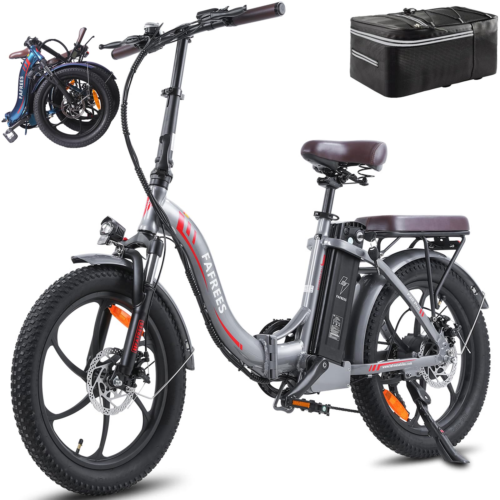 71W6hKnkhAL Fafrees F20 PRO E-Bike Klapprad 20 Zoll, 250W Motor, 36V 20Ah Akku, StVO-konform mit Bremslicht – Bild 1