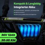 Kompakt E-Bike Klapprad 14 Zoll, 250W Motor, 432Wh Akku, 60km Reichweite, Smart Uphill – Bild 3
