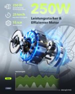 Finbike 26 Zoll E-Bike, 36V 13Ah Akku, 25 km/h, 88km Reichweite, 7-Gang Schaltung für Erwachsene – Bild 2