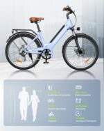 Finbike 26 Zoll E-Bike, 36V 13Ah Akku, 25 km/h, 88km Reichweite, 7-Gang Schaltung für Erwachsene – Bild 5