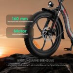 Fafrees F20 E-Bike Klapprad 20 Zoll Fatbike 18AH Akku 250W Motor StVO 140kg Belastbar – Bild 8