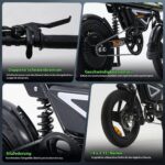 Kompakt E-Bike Klapprad 14 Zoll, 250W Motor, 432Wh Akku, 60km Reichweite, Smart Uphill – Bild 7