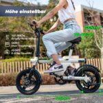 Finbike E Bike Klapprad 14 Zoll, 7.8Ah Akku, 250W, vollständig faltbar, 45km Reichweite – Bild 5