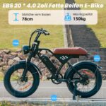 E-Bike Klapprad 20 Zoll mit Fat Reifen, 374Wh Akku, 100km Reichweite, 4 Fahrmodi – Bild 6