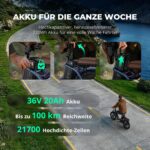 Fafrees F20 PRO E-Bike Klapprad 20 Zoll Fatbike 36V 20AH Akku 250W Motor Aurora Blue – Bild 4