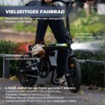 Finbike Elektrofahrrad Klappbar 14 Zoll, 250W Motor, 7.8Ah Akku, 25 km/h, kompaktes E-Bike Klapprad – Bild 9