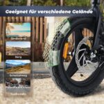 Finbike Elektrofahrrad Klappbar 14 Zoll, 250W Motor, 7.8Ah Akku, 25 km/h, kompaktes E-Bike Klapprad – Bild 7