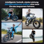 E-Bike Klapprad 20 Zoll mit Fat Reifen, 374Wh Akku, 100km Reichweite, 4 Fahrmodi – Bild 7